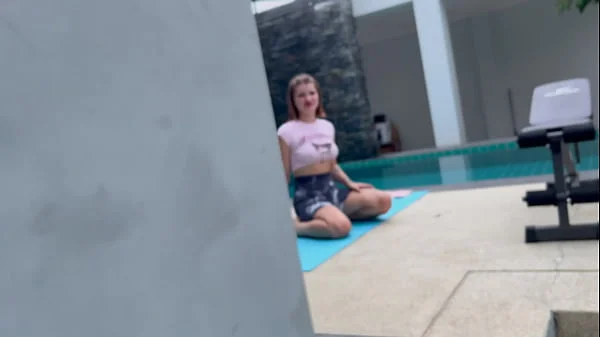 Eighteen Year Old Step Sister Did Yoga But Got Fucked