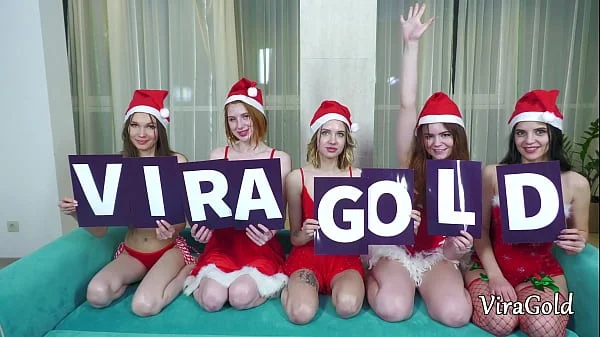 Christmas Home Orgy with 5 petite girls Goldie Small Ellis Baileys Sofi Li Rina Ray and Kitsune Liss