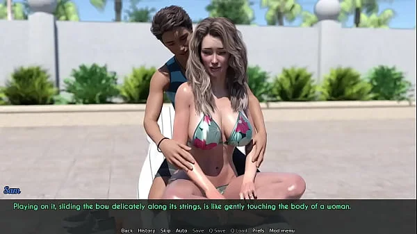 A Wife And StepMother (AWAM) #14a - Sunbath With Sam - 3d hentai, Animation, Porn games