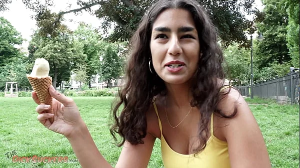 Amateur Arabic babe Luna Silver splattered in semen!