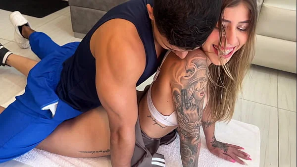 My yoga teacher fucks me during class - PART 1