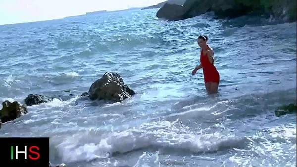 Beautiful girl fucked at the seaside, fantastic