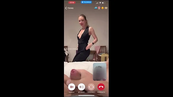 My husband is jerking and cum front of my momy a while we talk with her by video call.