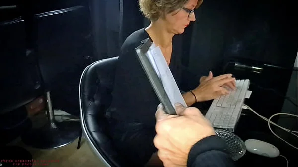 Slutty Blonde Boss Empties The Staff Balls Before Leaving The Office !!! - English subtitles.