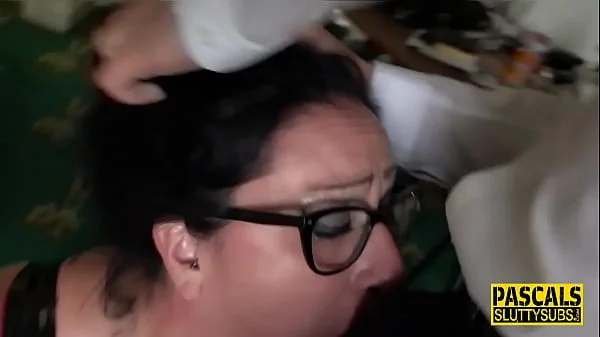 Tied up submssive milf gets pounded roughly