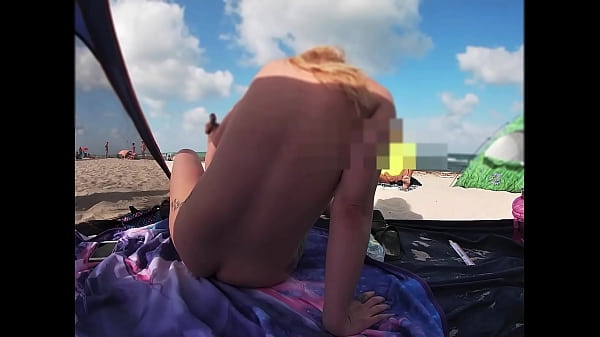 Exhibitionist Wife 511 - Mrs Kiss gives us her NUDE BEACH POV view of a VOYEUR JERKING OFF in front of her and several other men watching!