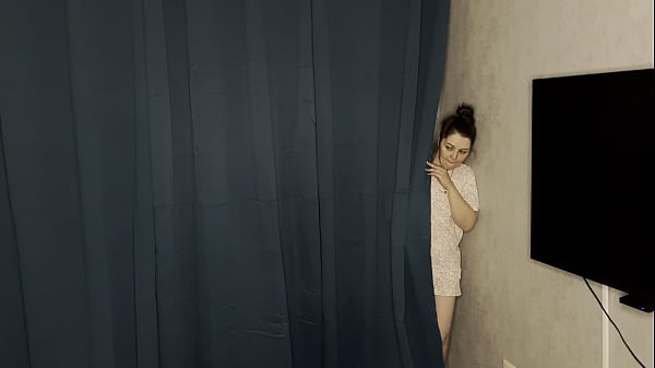 Brother's Prank: Stepsister Peeked and jerked off her pussy, and then framed her ass. TANTALY