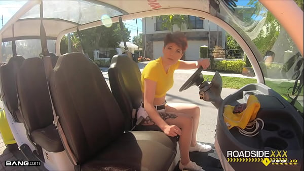 Roadside - Short Haired Redhead Gets Fucked By Mechanic's Big Cock