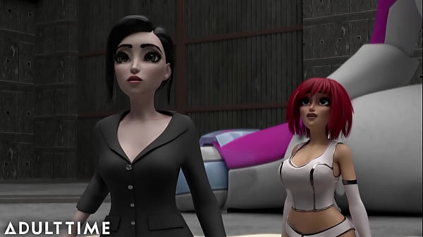 F.U.T.A. Sentai Squad | Big Tit Redhead's Futanari Cock Gushes with Cum During Creampie