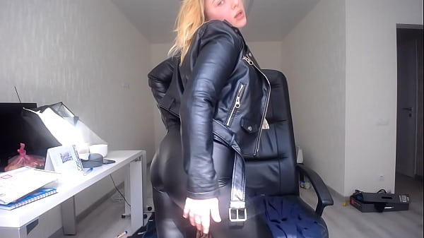 Hot amateur in leather